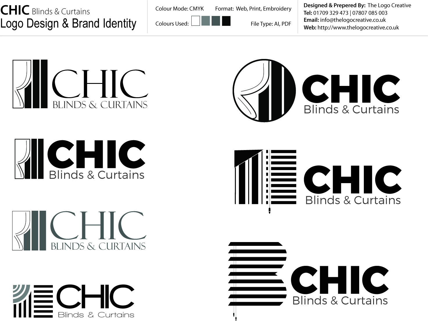 CHIC Blinds & Curtains Logo Design Master Display_TLC