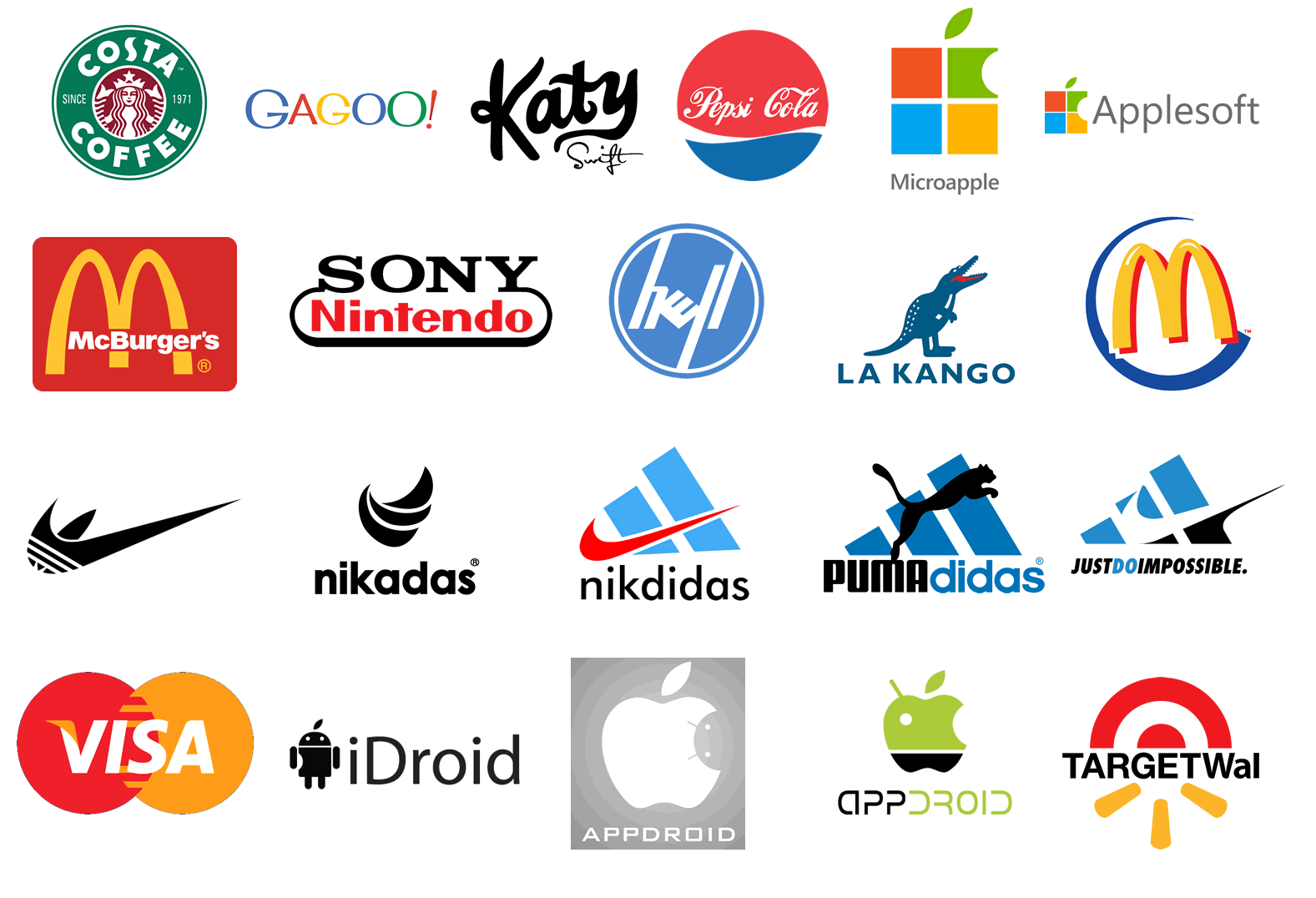Famous Brand Combined Logos