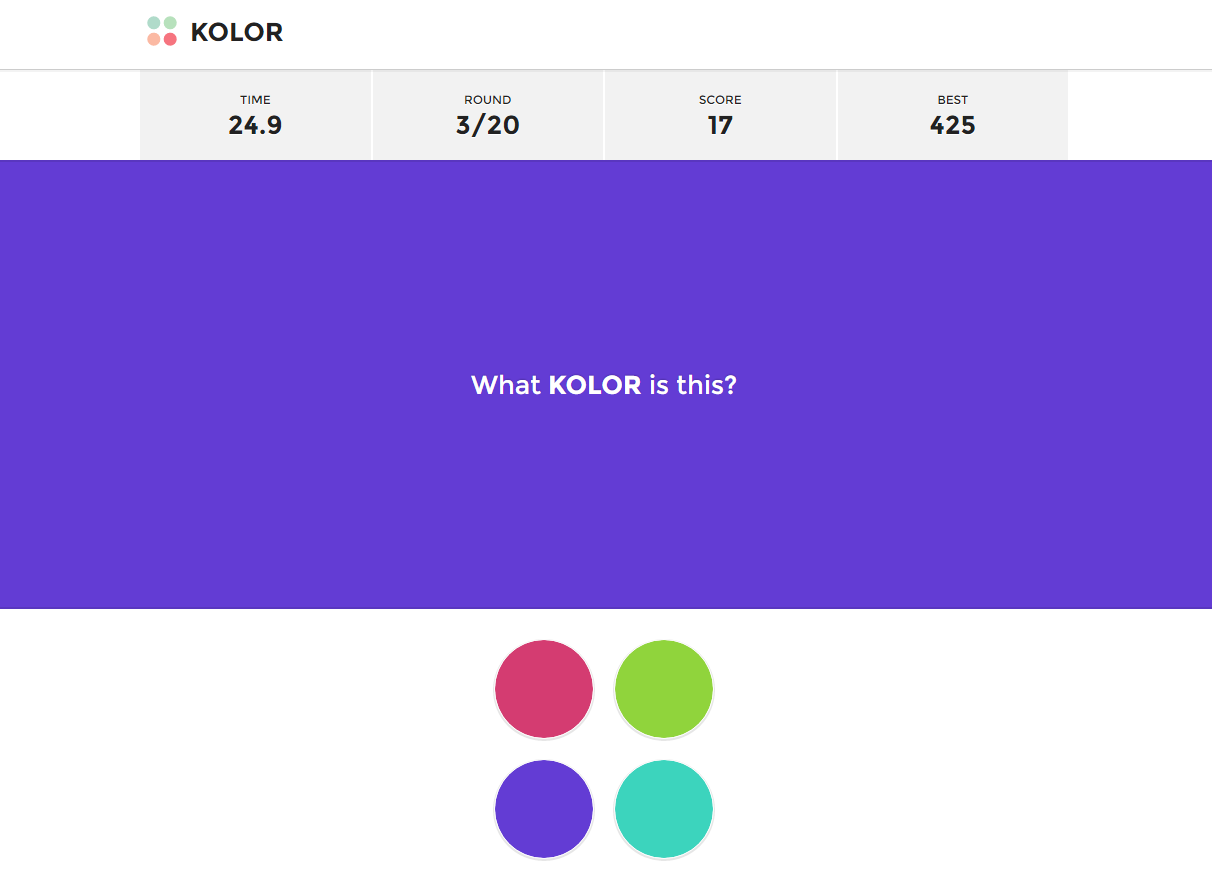 What Kolor Is This Colour Matching Game By Jorge Moreno