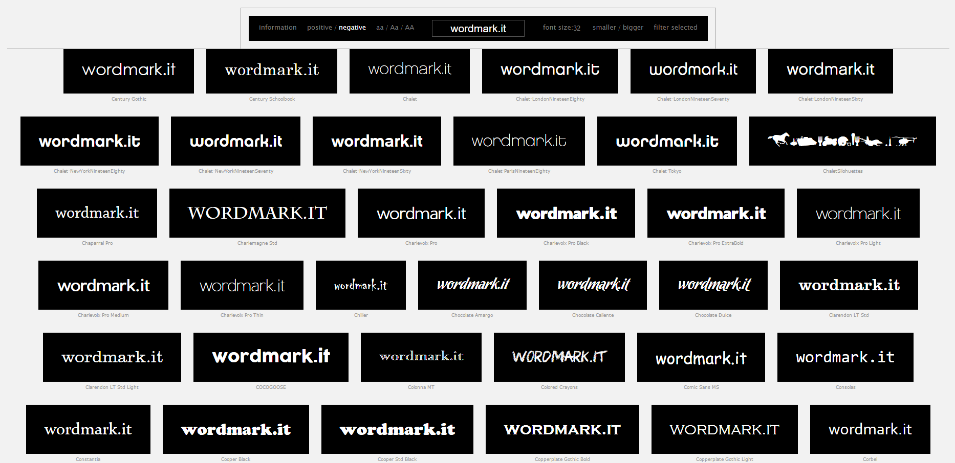 wordmark.it - helps you choose fonts