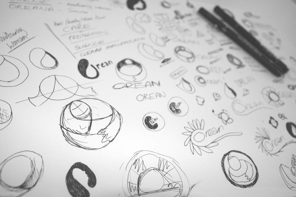 logo design concept sketching