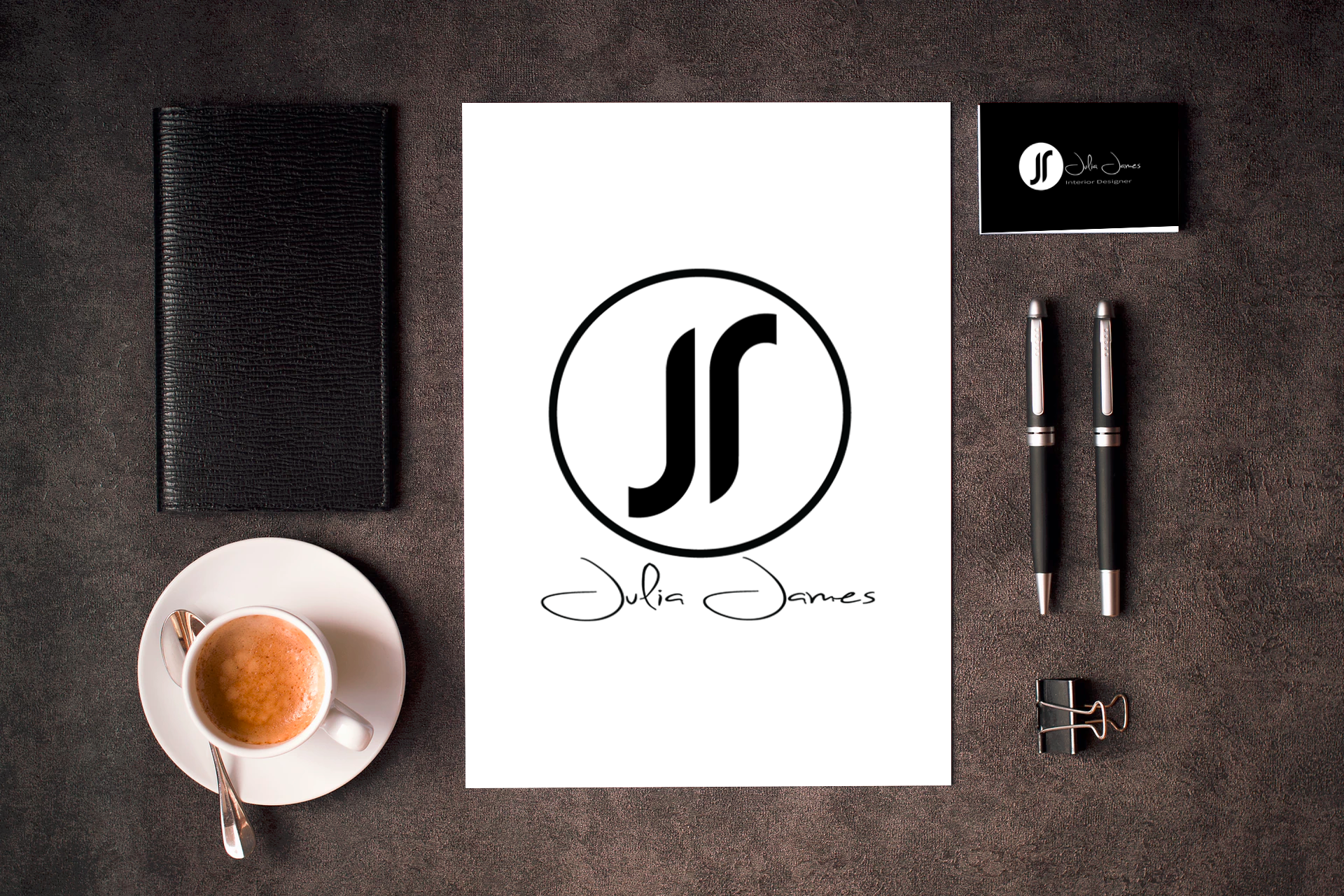 Julia James Interior Designer Logo Design & Brand Identity