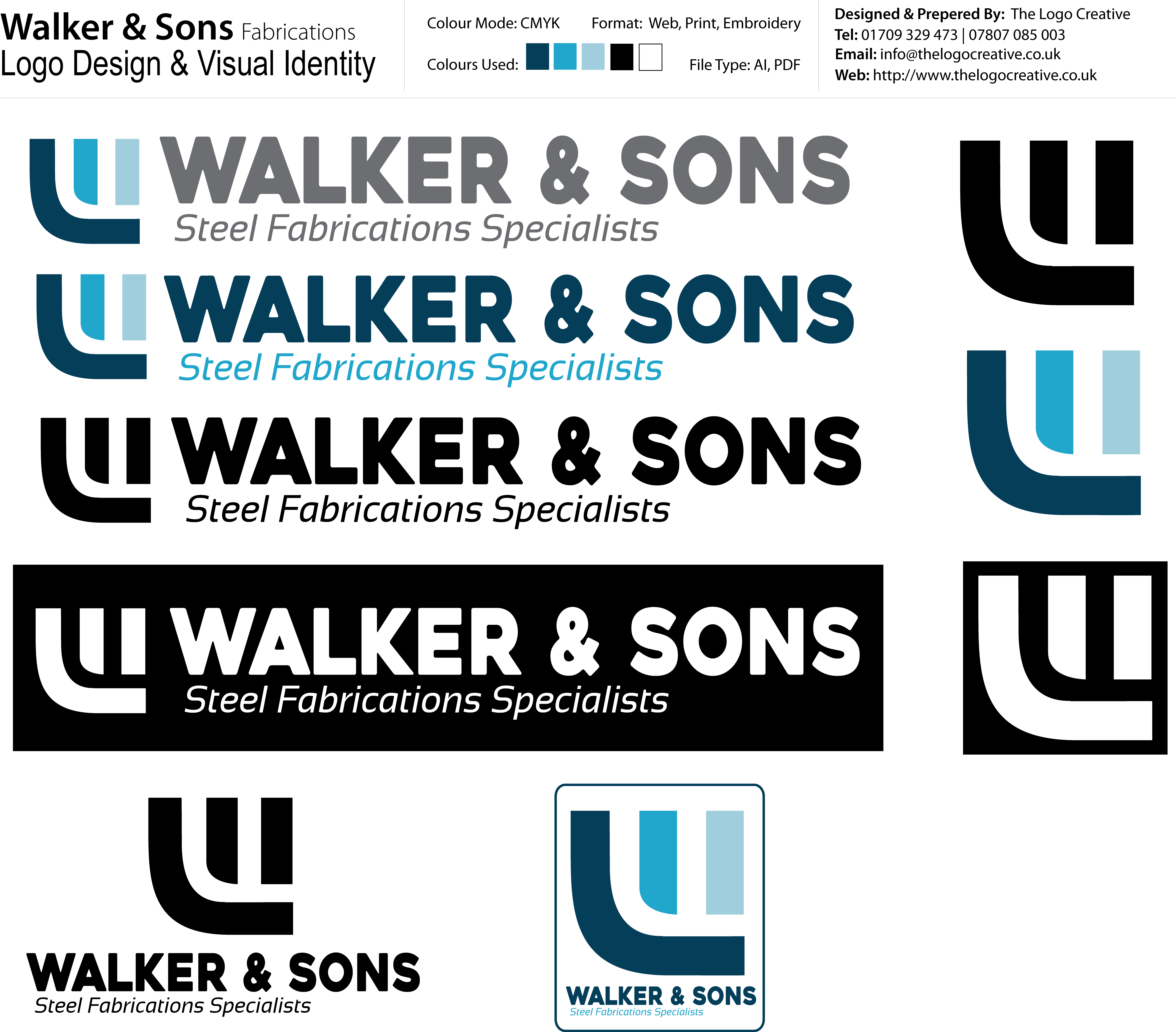 Walker & Sons Master Logo Design and brand identity design
