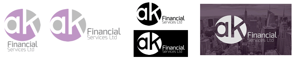 Logo Lockups_ ak Financial by The Logo Creative