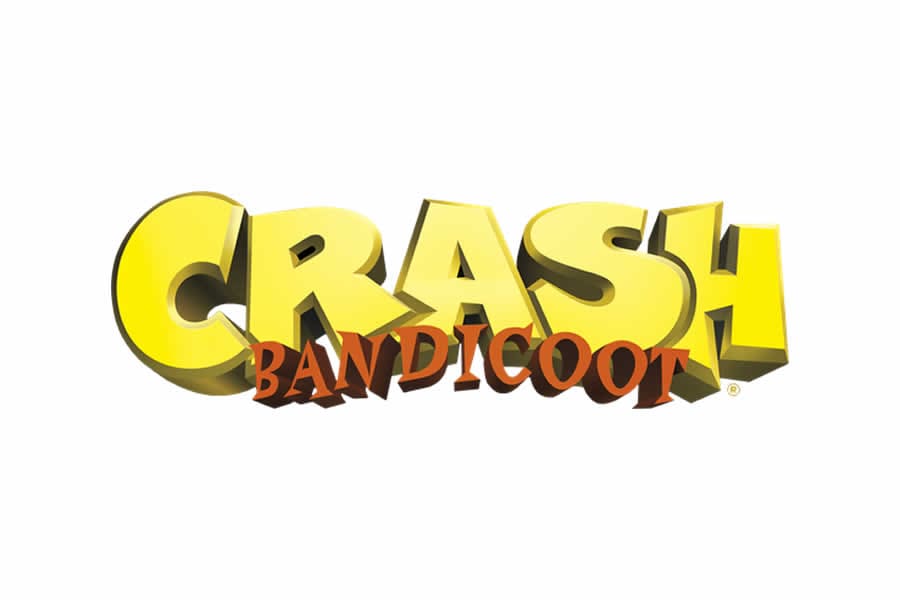 Crash Bandicoot logo design - Inspirational Arcade Game Logos of the 90’s-min