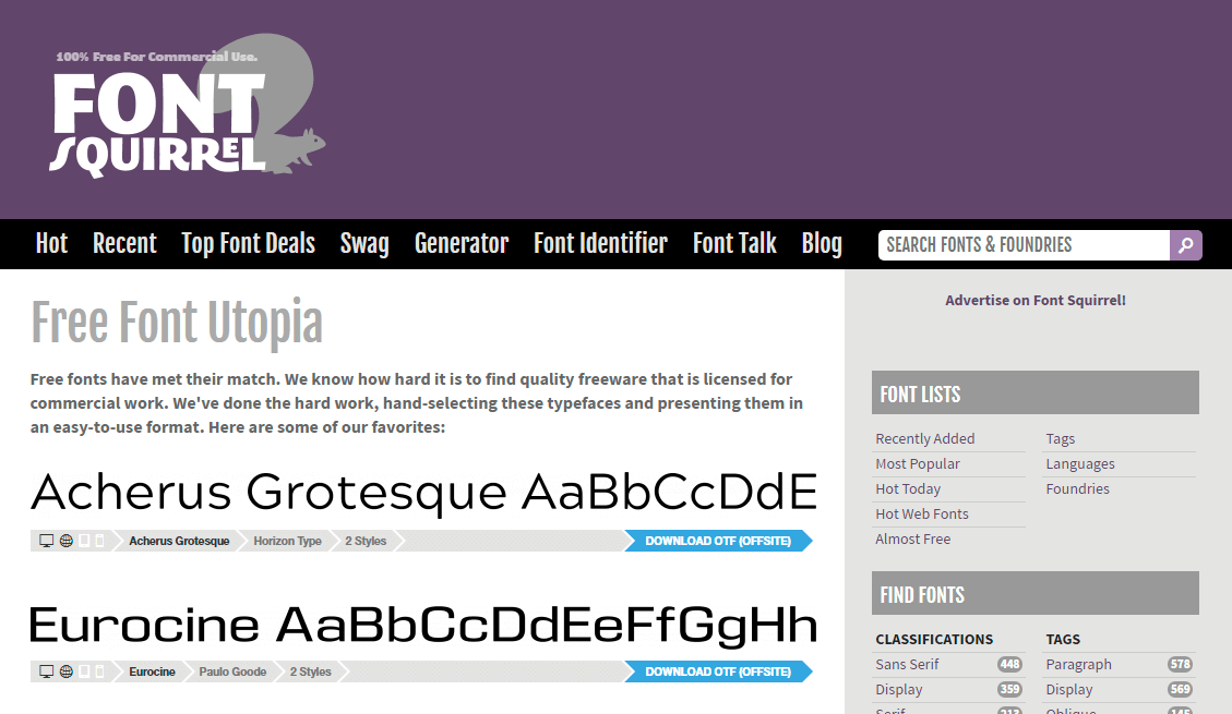 Font Squirrel - Free Fonts