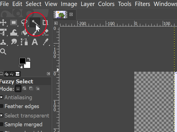Fuzzy Select Tool In Gimp
