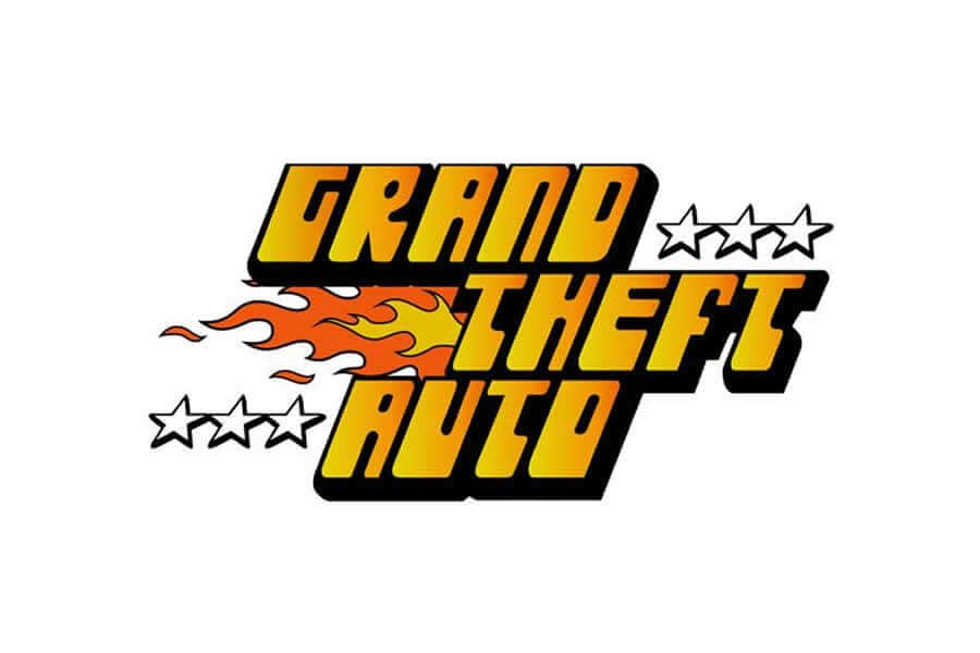 Grand Theft Auto logo design - Inspirational Arcade Game Logos of the 90’s-min