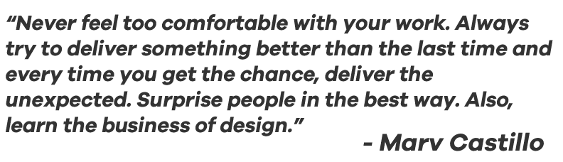 Marv Castillo Designer Quote