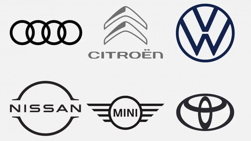 Simplicity in logo design-minimalism car logos