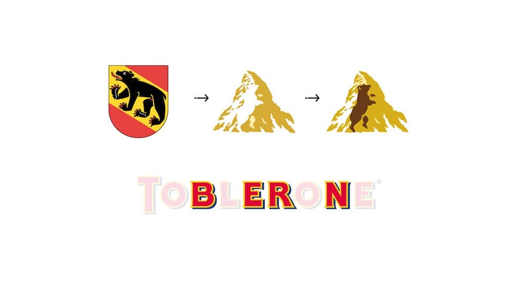 Toblerone Negative Space Logo Design