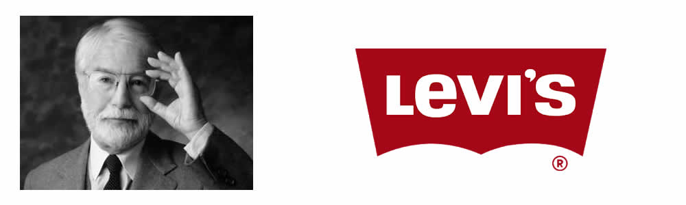 Walter Landor - Levi logo - Famous Logo Designers and Their Distinctive Style